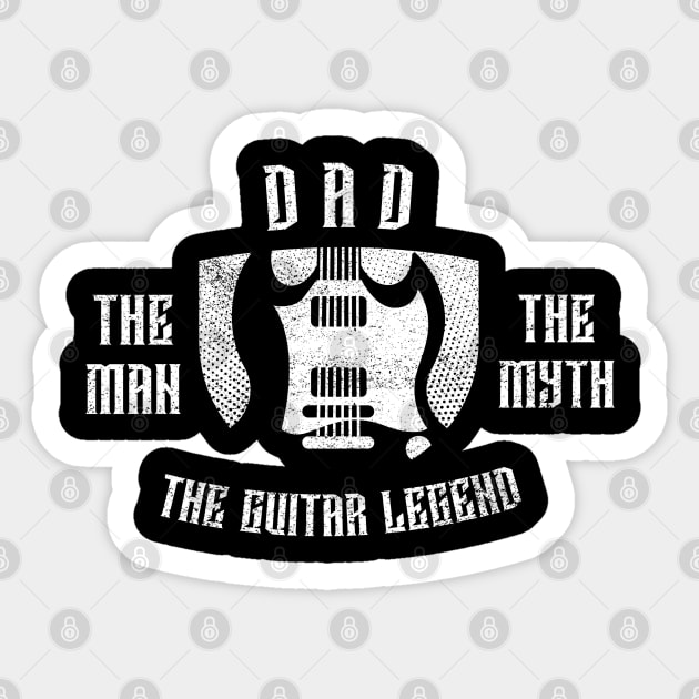 Dad - The Man, The Myth, The Guitar Legend Sticker by Inspire & Motivate